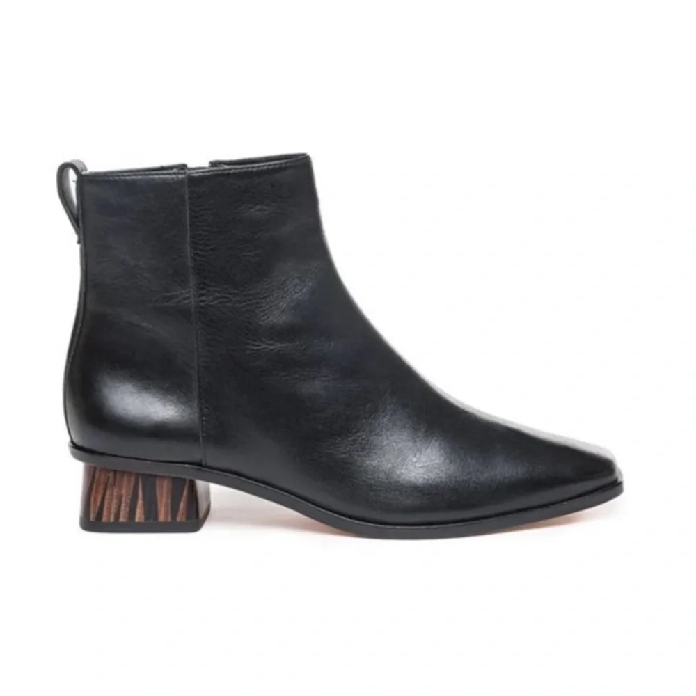 Bernardo Helene Black Antique Calf Leather Women’s Ankle Boots Size 7‎ Medium - Picture 3 of 16